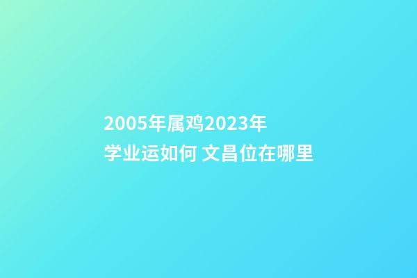 2005年属鸡2023年学业运如何 文昌位在哪里